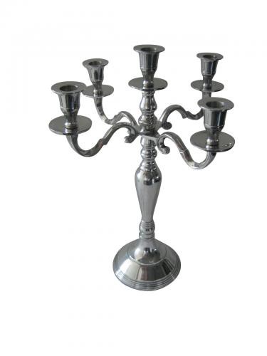 Kerzenleuchter Silber 40cm Antik Barock Metall Kerzenständer 