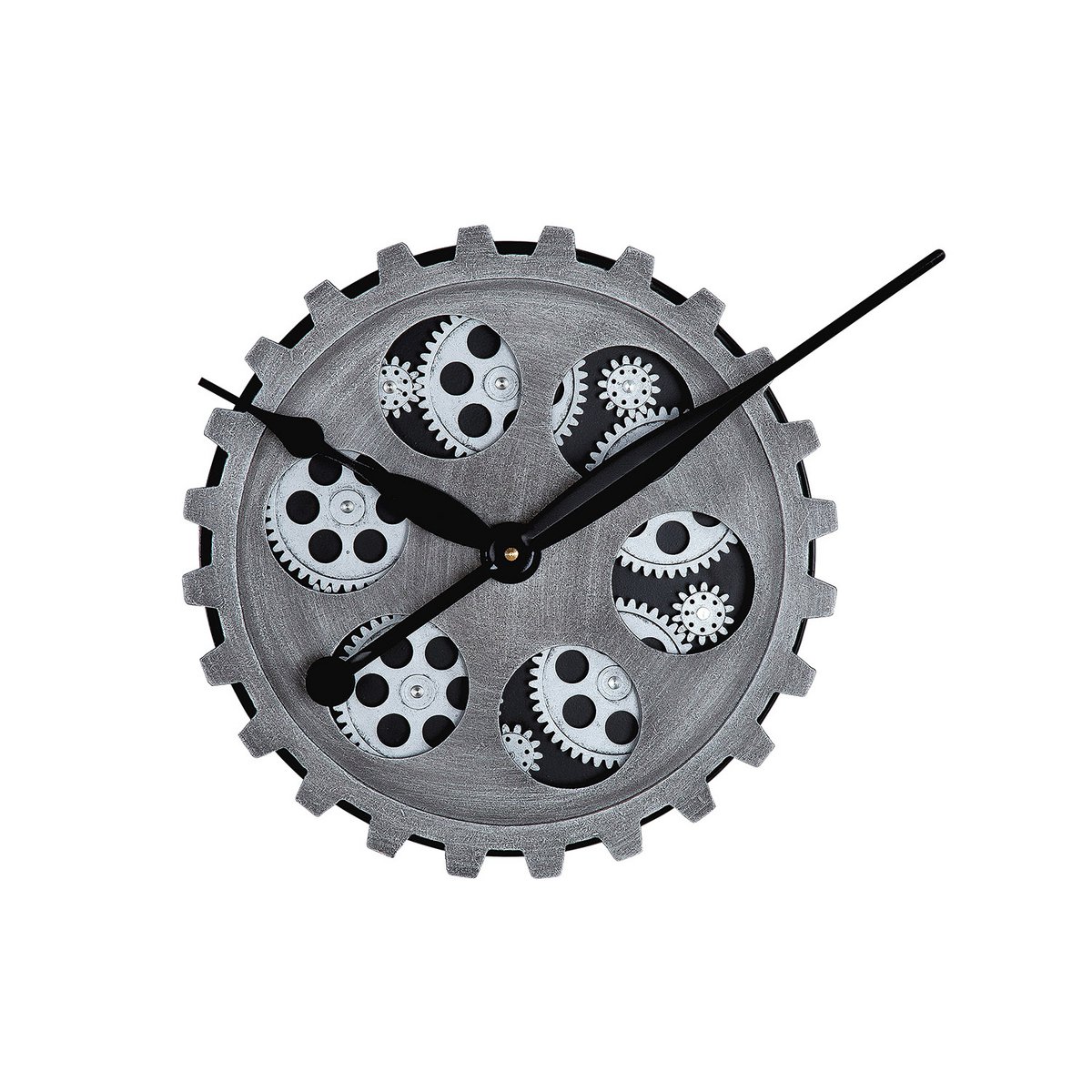 Gilde Uhr Metall 30cm Wanduhr Modell Gears Zahnräder