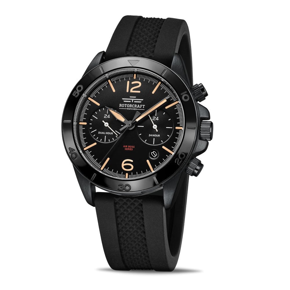 Air BossRC1203 Dualzeit Armbanduhr Uhr Rotorcraft Watches