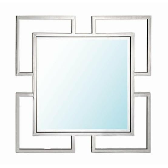 Wandspiegel Chrom 80x80cm Chromrahmen Luxury Linving Spiegel Quadratisch
