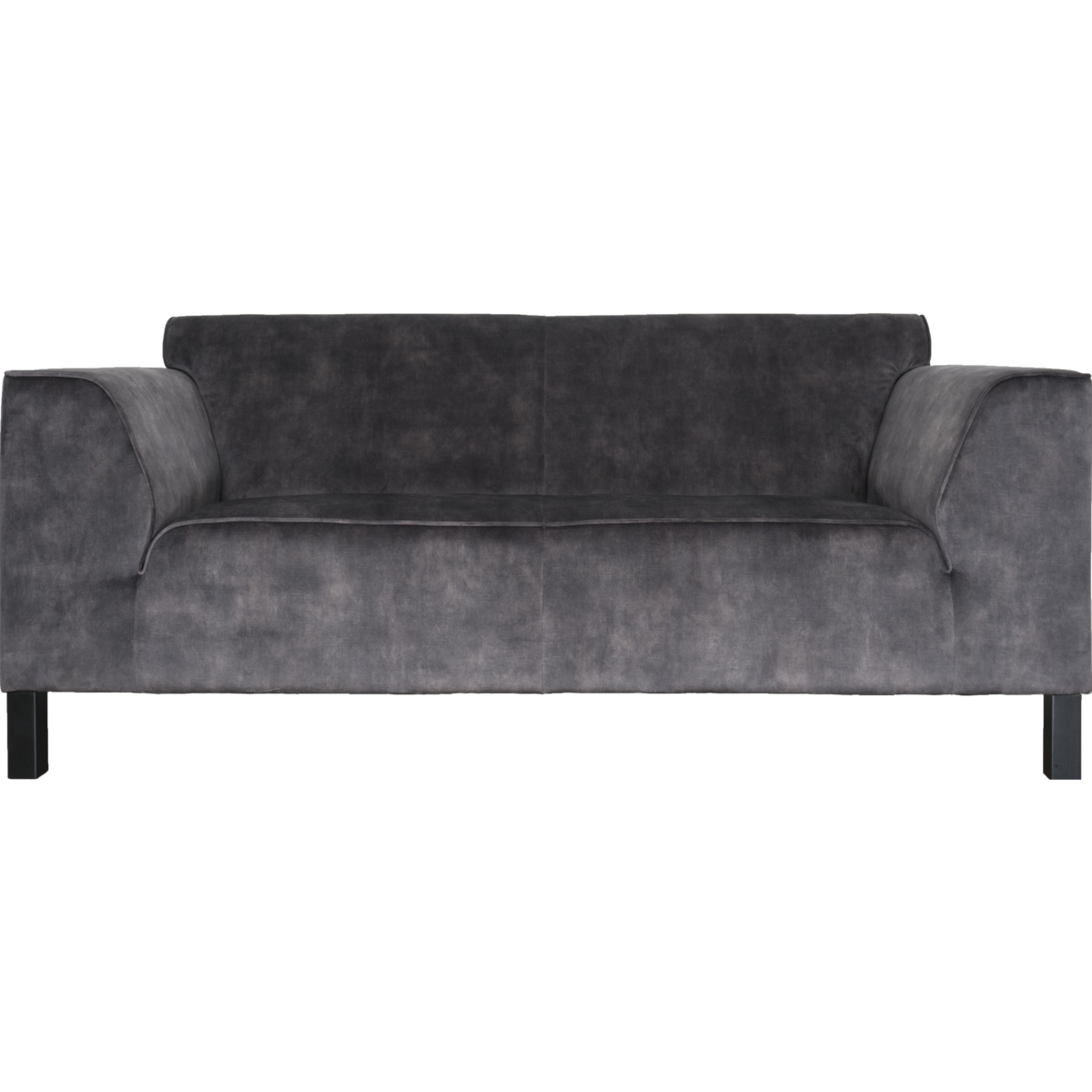 Sofa Grau Sem Couch Zweisitzer Kunst Leder Samt Lounge Sessel