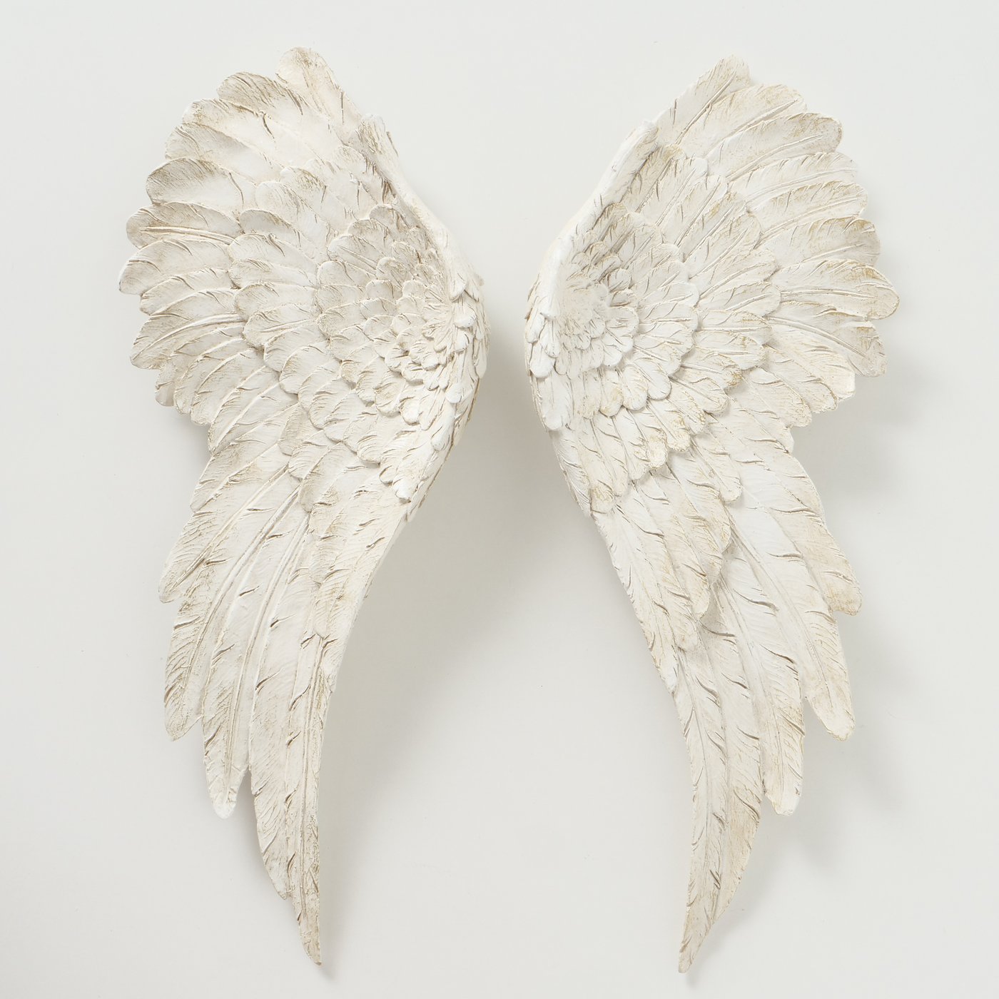 Wanddeko Engelsflügel 2 Stück Antik Weiß 55x22cm Flügel Engel Dekoration