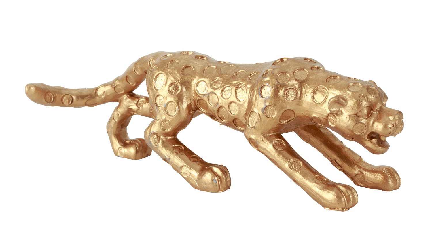 Leopard Gold Modell 16cm Poly Gepard Tiger Panther Dekoration