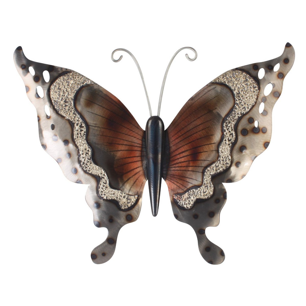 Butterfünf Schmetterling 38cm Wanddeko Butterfly Wandbild Metall Wand Dekoration 3D Artishoque
