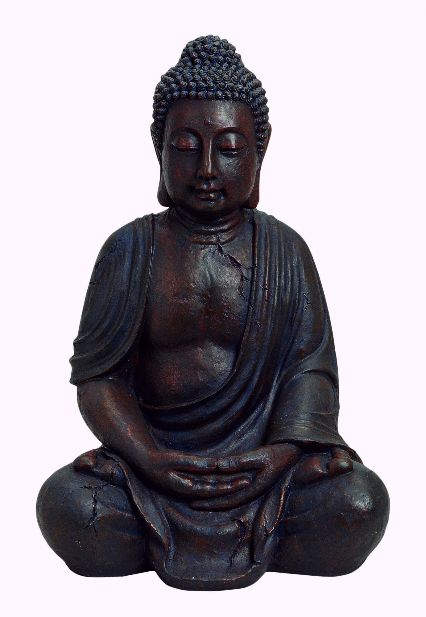 Buddha 68cm in Braun aus Magnesia Figur Modell Mönch Garten