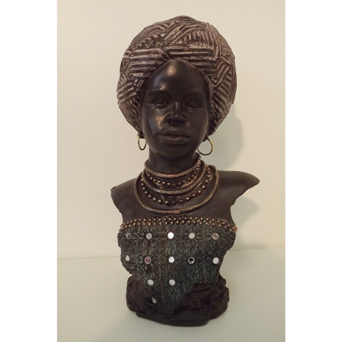 Edle afrikanische Frau Büste 33cm Afrika Figur Afrikanerin Modell 