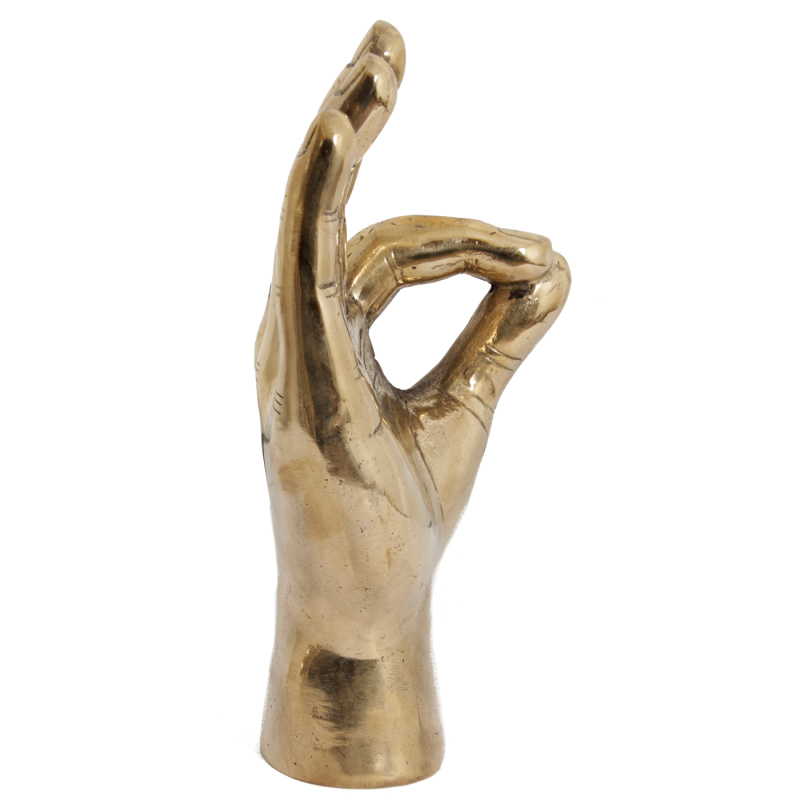 Hand Picco Bello Modell Messing Gold Finger Figur Skulptur Pole to Pole