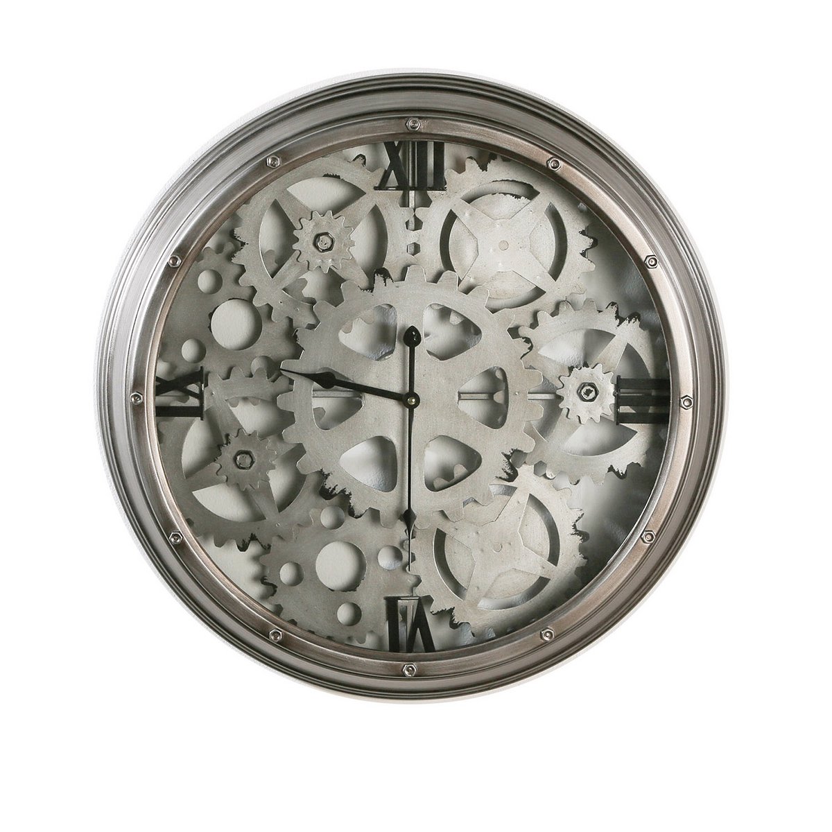 XL Gilde Uhr Metall Glas Wanduhr  Modell Loft 60cm