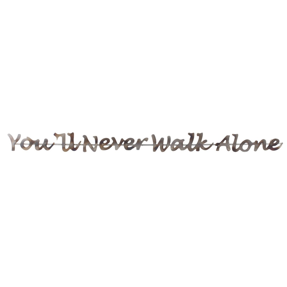 You will never walk alone– 118 cm Wanddeko Schriftzug Wandbild Metall Wand Dekoration 3D Artishoque