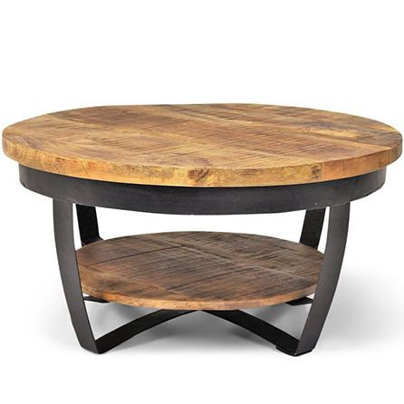 Couchtisch Zimtholz - 90 cm Beistelltisch Sofatisch kleiner Tisch Couch Home67