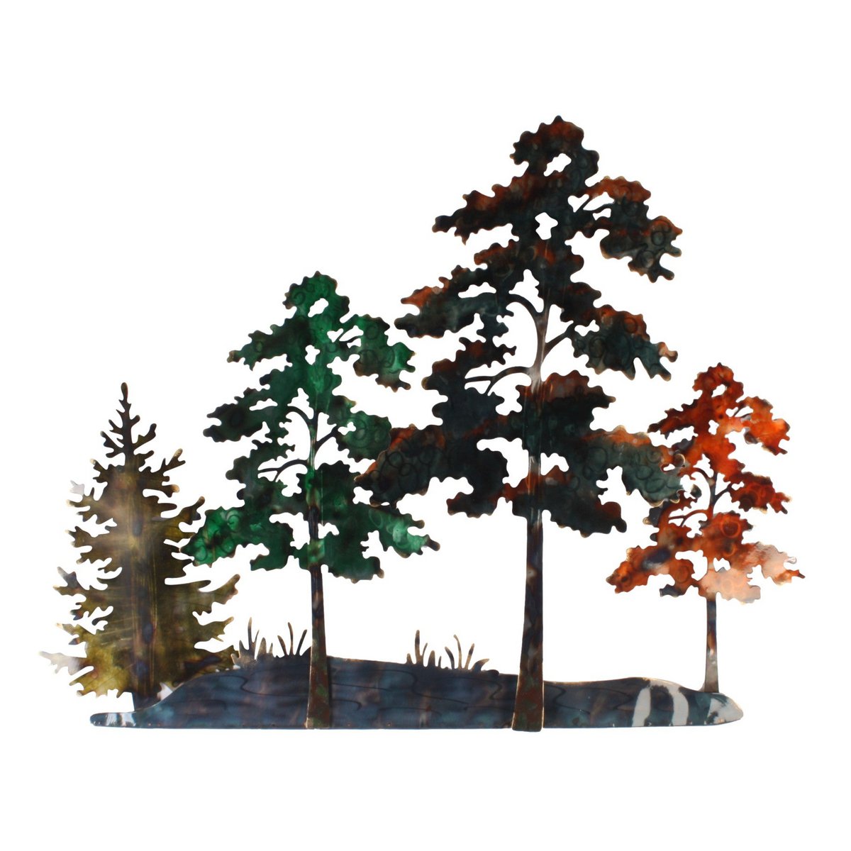 Floresta – 103 x 80 cm Wanddeko Wald Bäume Wandbild Metall Wand Dekoration 3D Artishoque