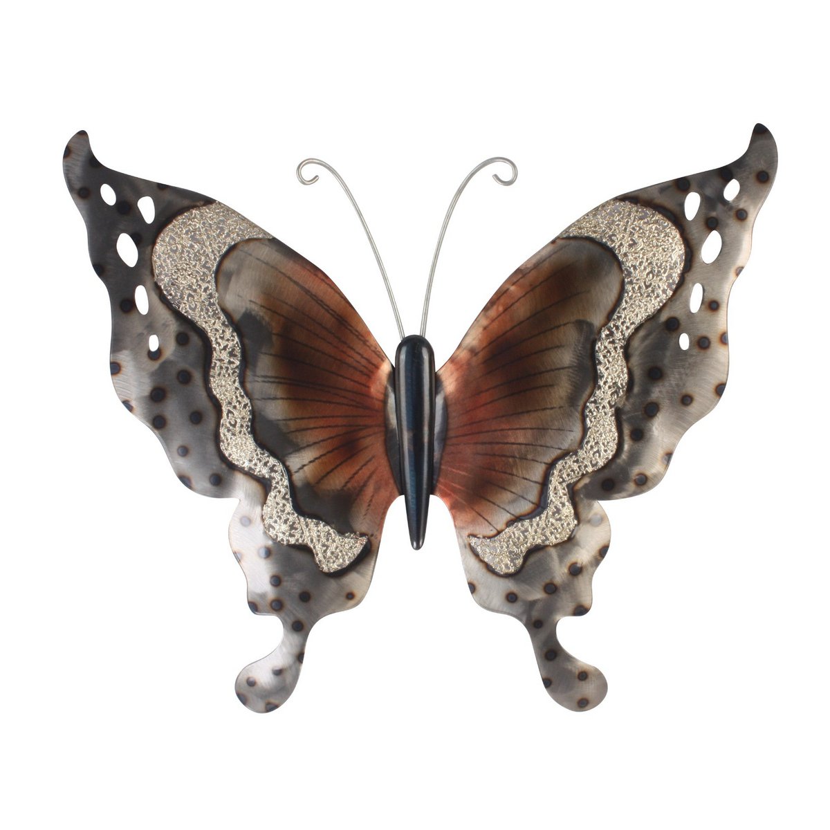 Mariposa – (Set mit 5 Schmetterlingen) – 40 x 40 cm Wanddeko Wandbild Metall Wand Dekoration 3D Artishoque