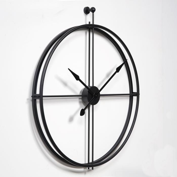 XL große Wanduhr 80cm Alberto Schwarz Metall Uhr Wand