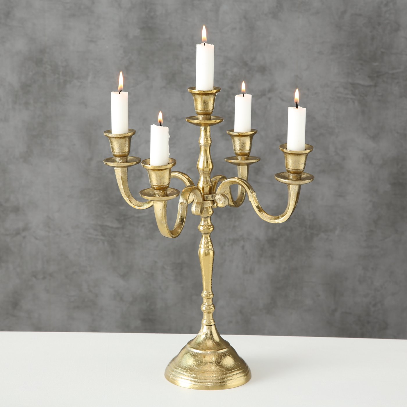 40cm Kerzenleuchter Sophie Gold 5er Antik Barock Kerzenständer Kerzenhalter 